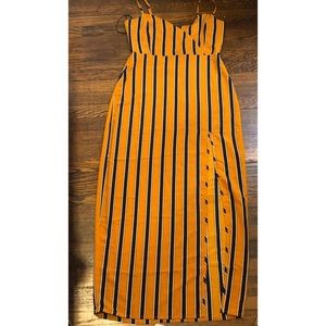 Mustard colored maxi dress